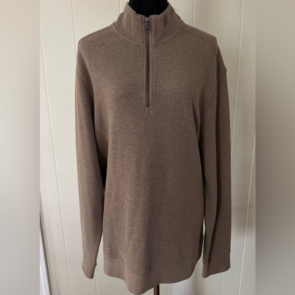 Banana Republic Taupe Knit Zip-Up
